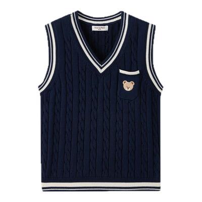 【抗静电】PawinPaw卡通小熊童装26年春夏新款男童男宝宝针织马甲