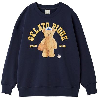 gelato pique25秋冬新品女运动小熊印花套头卫衣家居服PWCT254231