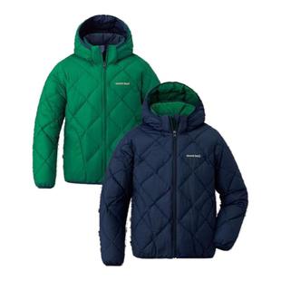 1h可退 日本直邮montbell 儿童双面羽绒服 户外保暖连帽1101621