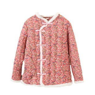 300斤特大码冬季东北花棉袄女200胖妹妹复古国风保暖棉衣新年外套