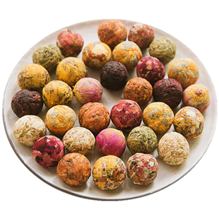 云南普洱手工龙珠花茶工艺花球玫瑰茉莉洛神百合杜丹10种口味混装