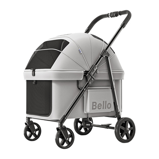 bello D6中小型宠物推车狗狗猫咪轻便可折叠一体宠物外出推车