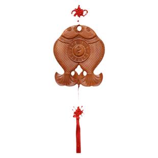 【开门见窗挂】桃木双鱼富贵鱼挂件大门对窗户阳台天斩八卦