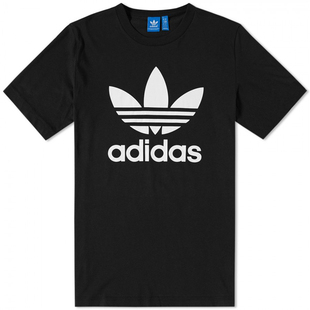 阿迪达斯三叶草短袖女经典款黑色T恤男宽松透气休闲体恤跑步健身T