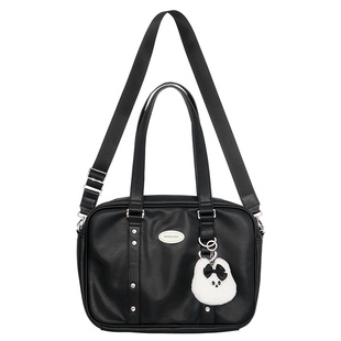 木与石奶黄色托特包通勤电脑包斜挎大容量女jk制服单肩黑色手提包