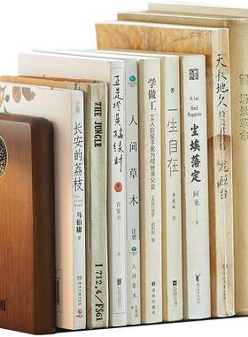 创意实木书立书挡收纳