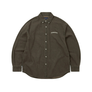thisisneverthat 25FW Denim Shirt复古潮流棕色水洗宽松长袖衬衫