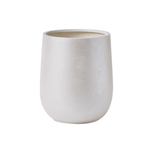 现代简约轻奢镁泥特大号大口径花盆高筒闪亮种树客厅摆件展厅设计