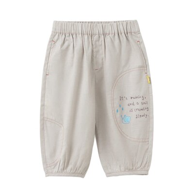 papa爬爬夏季儿童裤子男女童纯棉