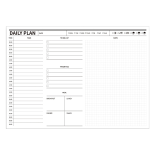 iplaybox黑白月周日计划B5可撕便签本拍纸本纠错学习阅读计划本