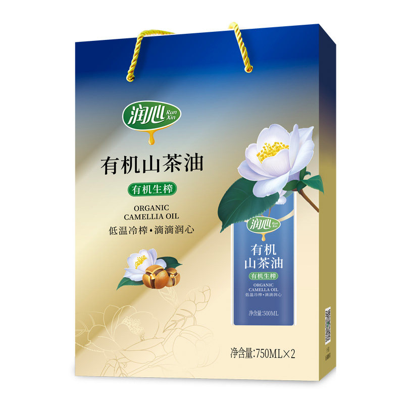 江西特产润心有机750ML茶油礼盒