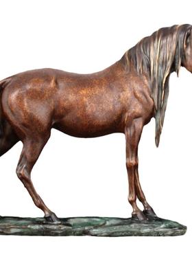 黄铜生肖彩绘开业礼品书房摆件