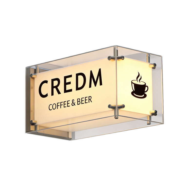 亚克力LED发光挂墙门头灯箱定制