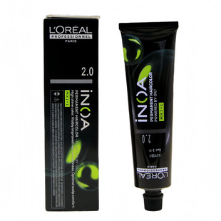 正品欧莱雅inoa伊诺雅无氨味染发膏剂黑茶色遮盖白发摩卡棕巧克力