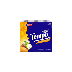 Tempo得宝手帕纸巾小包樱花桃混合香味4层便携式卫生面巾纸巾德宝