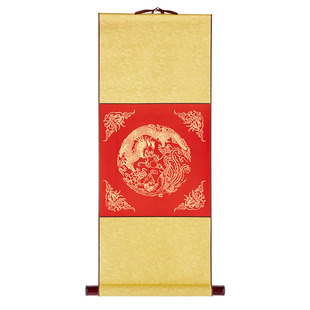 2026年万年红宣纸空白斗方挂轴手写书法福字纸立轴批发对联洒金红纸半生熟写毛笔字卷轴字画轴书法专用作品纸