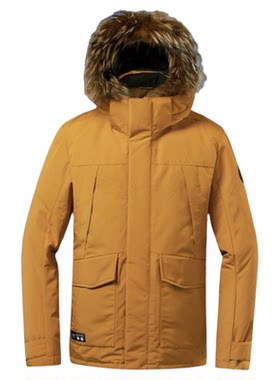 探路者鹅绒派克羽绒服男冬户外