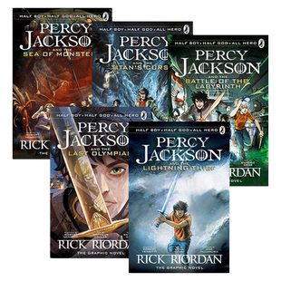 英文原版 Percy Jackson The Graphic Novel 波西·杰克逊漫画版1-5册 全彩漫画小说 魔兽之海/最终之神 英文版 进口英语原版书籍