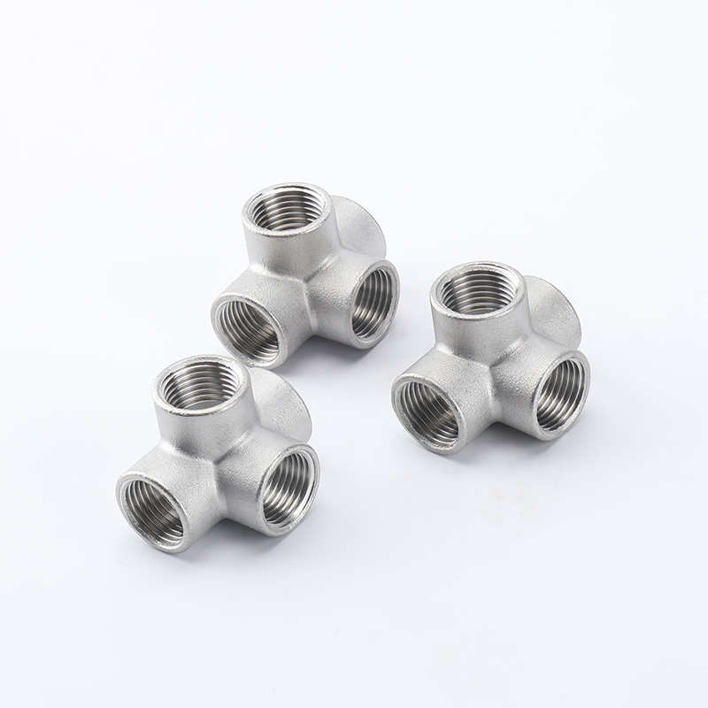 304不锈钢立体四通DN15/20/25墙角直角三通4分6分1寸水管接头配件