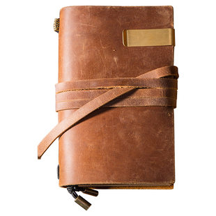 爱皮本龙款手工复古牛皮本子真皮活页本笔记本记事本日记本手账本