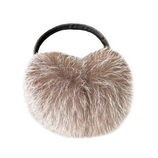 可爱超大貉子毛耳捂可伸缩加厚保暖耳罩秋冬女毛绒耳套真毛毛耳暖