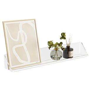 墙上置物架免打孔客厅墙面装饰隔板亚克力一字板壁挂墙放置架子