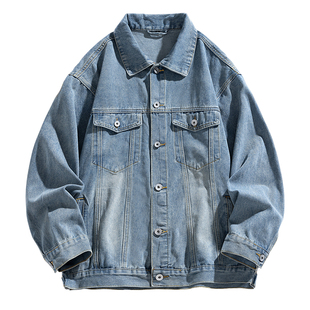 班尼路SK美式春夏牛仔外套男新款时尚复古潮牌百搭工装夹克上衣YS