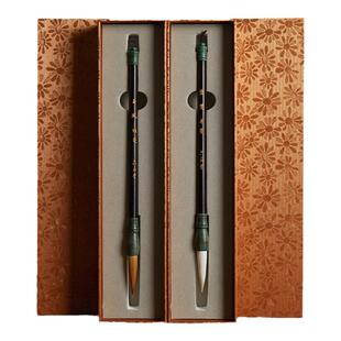六品堂毛笔狼毫羊毫兼毫湖笔礼盒套装高档专业级书法国画楷书行书隶书中楷成人对联斗笔专用软笔送礼