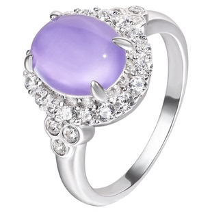 VISING珠宝紫罗兰水沫子紫色戒指福利款鸽子蛋