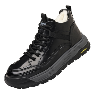 冬季男士棉鞋真皮羊毛休闲棉皮鞋