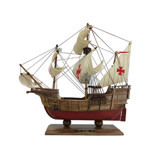 哥伦布探险船圣玛丽亚号帆船模型一帆风顺装饰摆件地中海木船新品