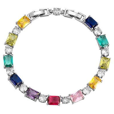 KREAM 彩色方钻手链男嘻哈女同款