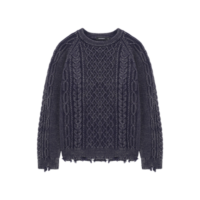 UNVESNO编织毛衣套装圆领