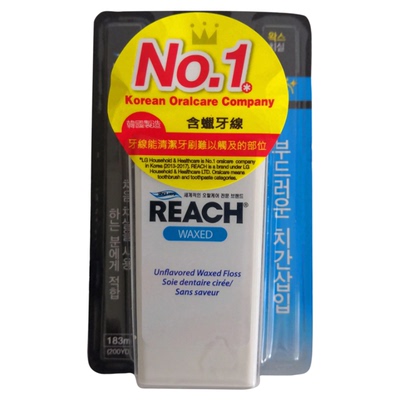 强生REACH含蜡深洁牙线183m