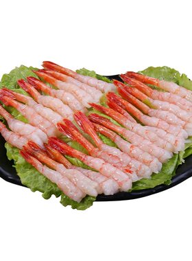 北极甜虾甜虾刺身去壳生吃甜虾新鲜冷冻海虾海鲜即食寿司日料商用