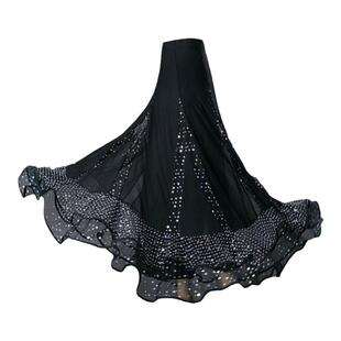 半身裙中长款高腰摩登舞蹈大摆华尔兹国标交际春夏裙半身练习裙子