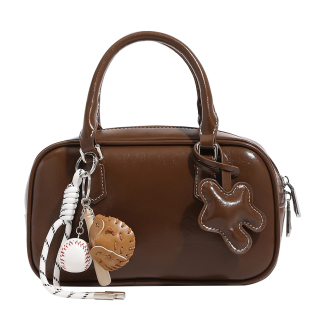 香港代购保龄球包包女2025新款小号波士顿包高级感手提单肩斜挎包