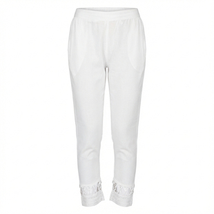 印度服饰绵绸裤子镂空小脚裤休闲九分裤流行修身百搭白色女