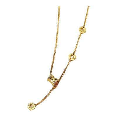 金包银小蛮腰吊坠套链足金足银时尚百搭款锁骨链精致新款挂坠款式