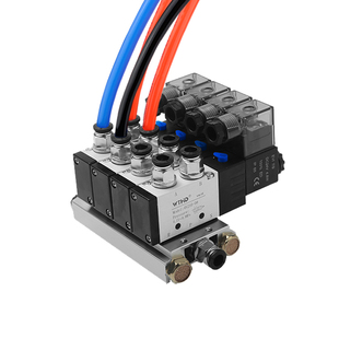 电磁阀组4V210-08气动控制阀电磁阀汇流阀板一体式220V 24V气控阀