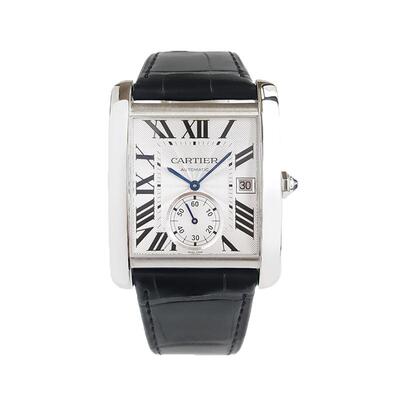 【自营】中古99新卡地亚坦克方形日期背透自动机械手表男W5330003
