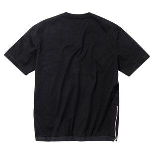 MrBu布先生短袖t恤新款男装夏季黑色时尚口袋全棉透气上衣GT16380