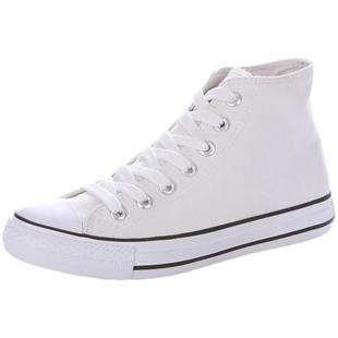 人本高帮帆布鞋女ulzzang百搭春夏新款学生ins潮鞋子平底情侣板鞋