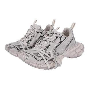 Balenciaga 女士系带厚底老爹鞋脏脏鞋运动鞋 734731 W3XDC