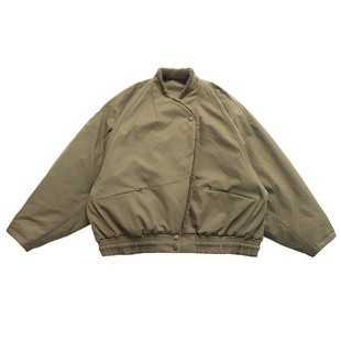 鹿与飞鸟“焦糖邦尼”双面多穿冬款毛毛翻领绗棉派克棉服外套7013