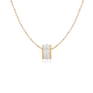 sanswood森吾《末路狂花》蕾丝转运跑环项链女复古镂空分色锁骨链