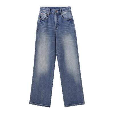 THESOONG中腰直筒牛仔裤