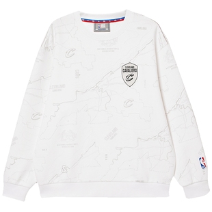 杰克琼斯NBA联名男装卫衣秋冬新款时尚圆领落肩宽松卫衣225333017