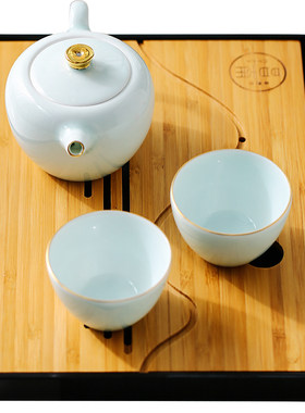 景德镇昌南一壶二杯茶具小套装