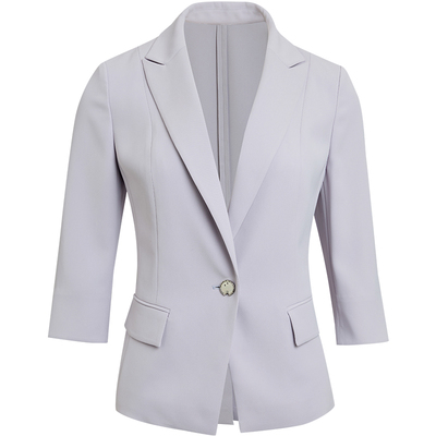 LANDI柔光浅紫收腰西服